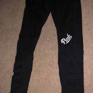 Pink/Victoria’s secret black leggings